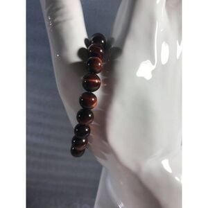 Red Tiger Eye Beaded Stretch Bracelet
